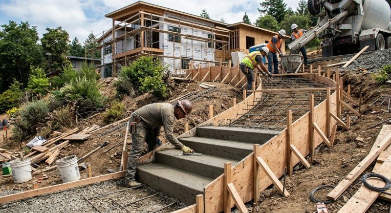Concrete Stairway Installation in Woodland Park, CO