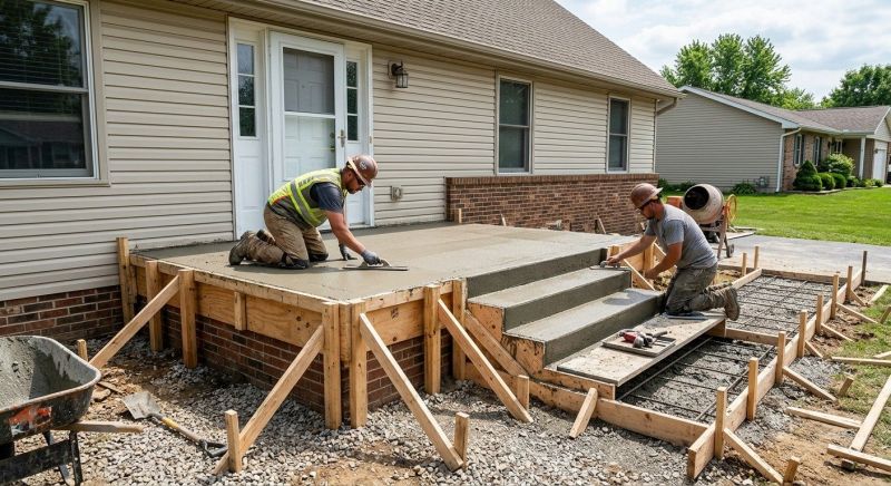 Porch Concrete Pouring in Woodland Park, CO